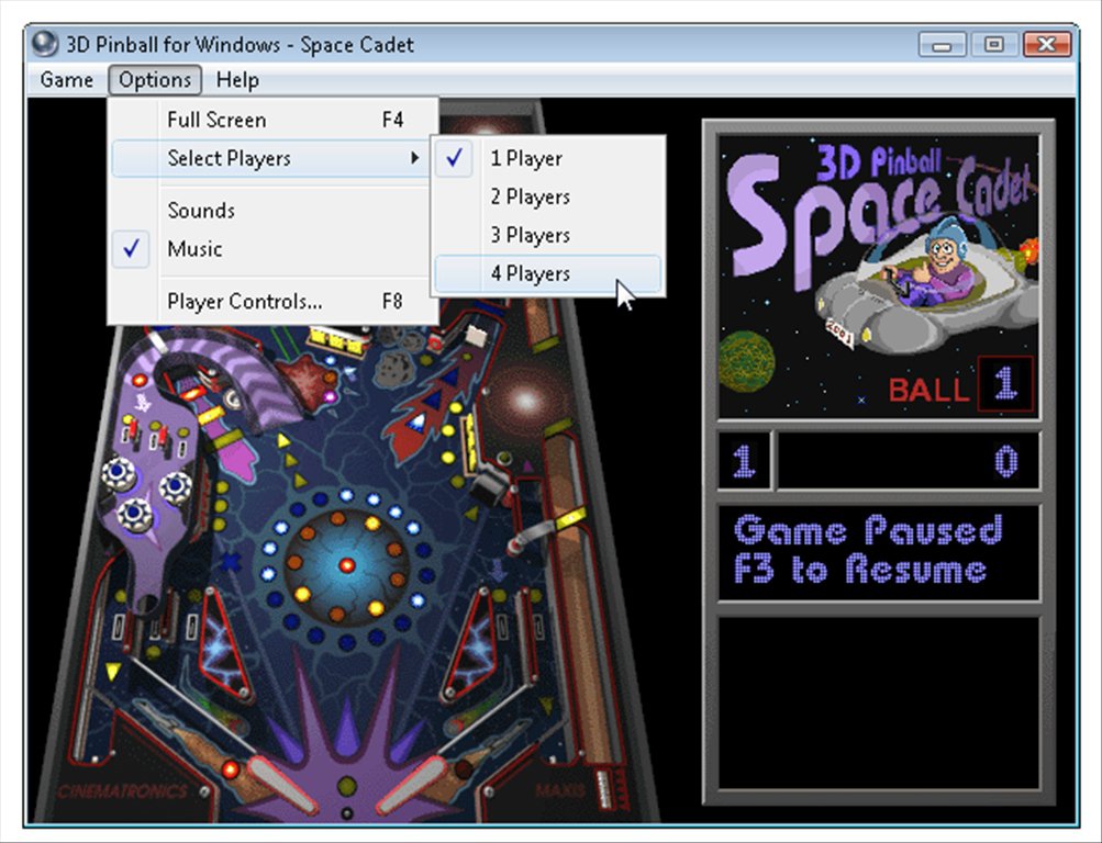 computer pinball games for windows 7